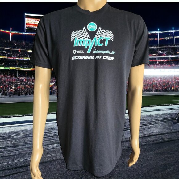 NWOT NEXT LEVEL APPAREL (L) Pit Crew T-Shirt Indianapolis - Picture 1 of 3